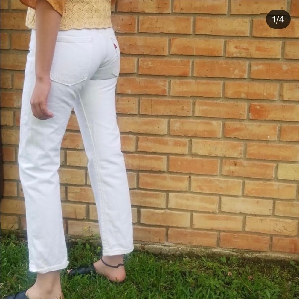 Vintage Levi’s white 501 button fly